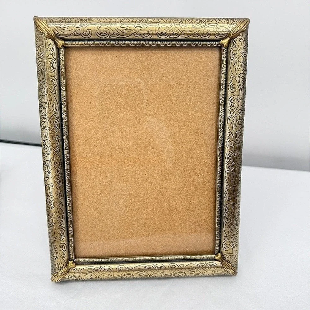 Picture Frame Ornate Gold Scroll Embossed Vintage Decor Filigree Baroque Elegant